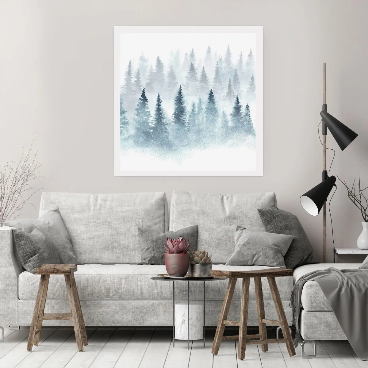 Pôster - Envolto no nevoeiro - 50x50 cm