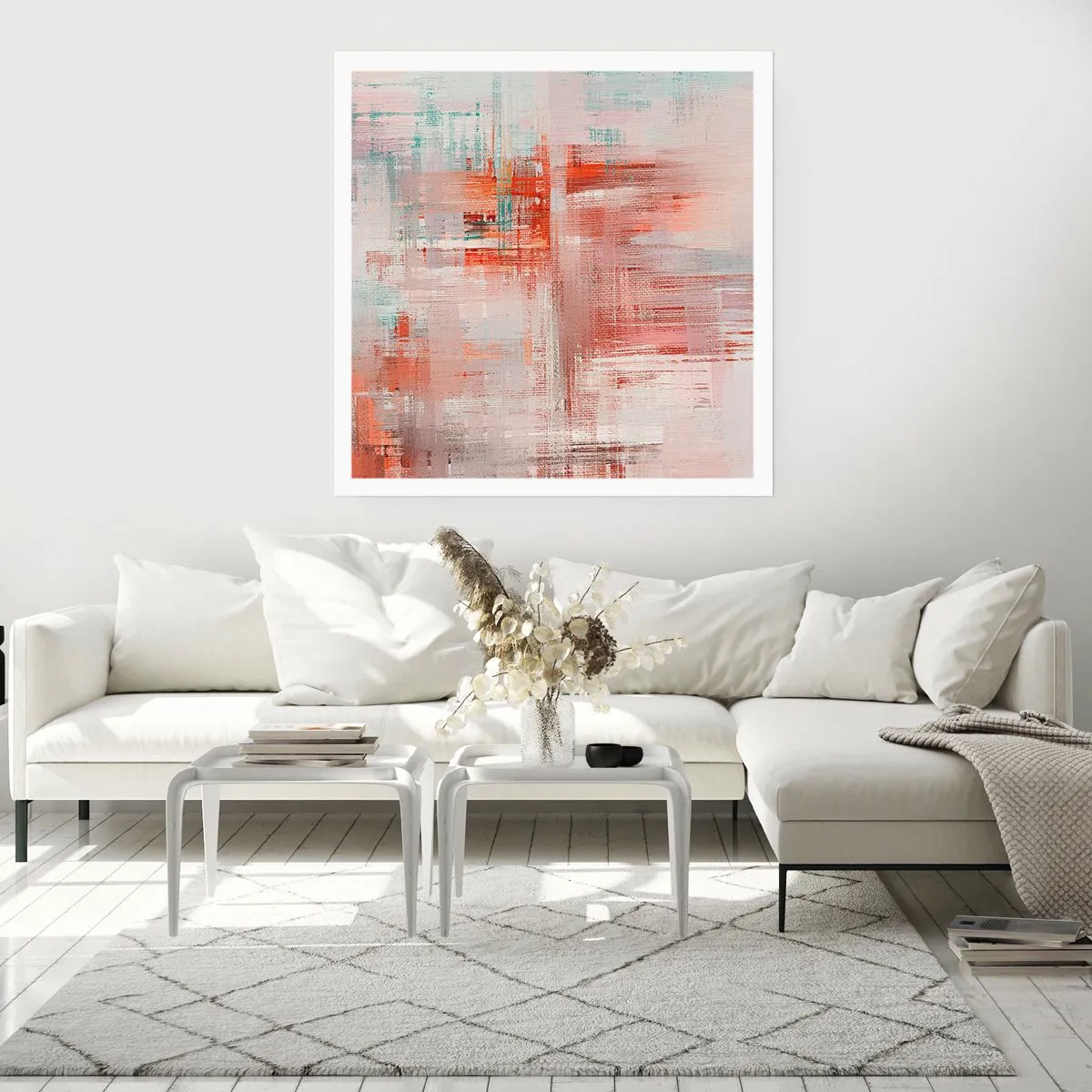 Pôster - Nebuloso. Mas rosa - 50x50 cm