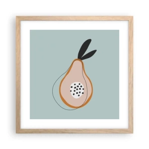 Pôster com moldura de carvalho claro - Penetrar na natureza das coisas - 40x40 cm