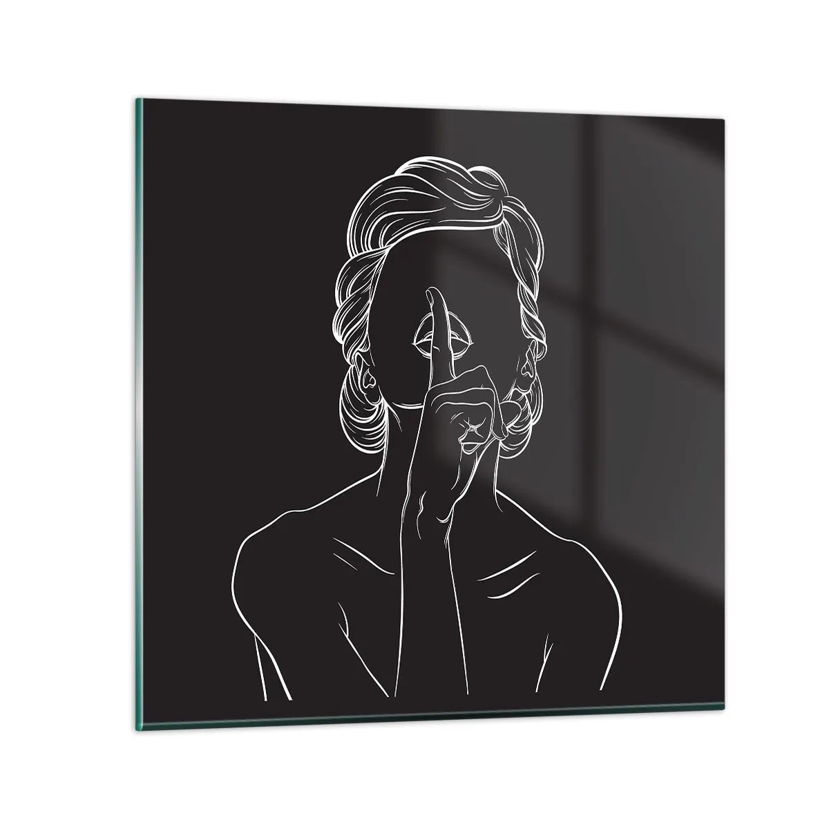 Quadro em vidro - A beleza floresce em silêncio - 30x30 cm