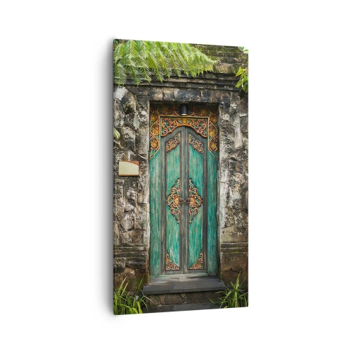 Quadro em tela - Portas para um mundo exótico - 55x100 cm