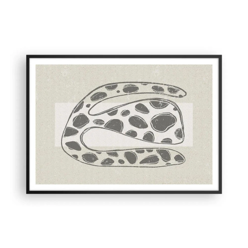 Pôster com moldura preta - Uma criatura estranha - 100x70 cm