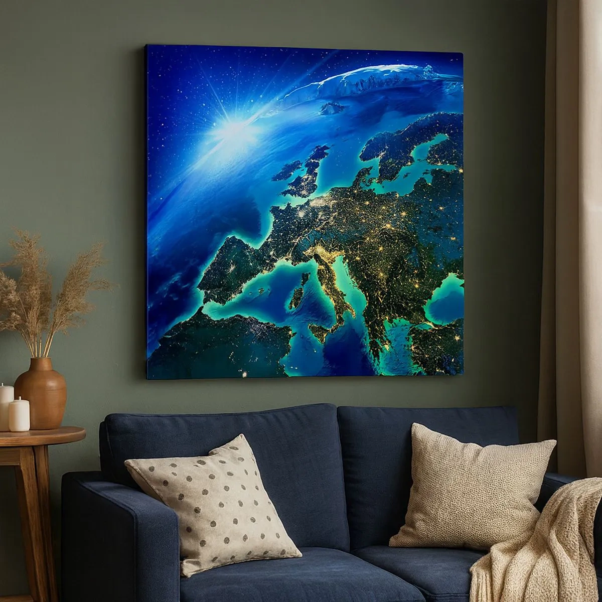 Quadro em tela - Uma Europa cintilante - 30x30 cm