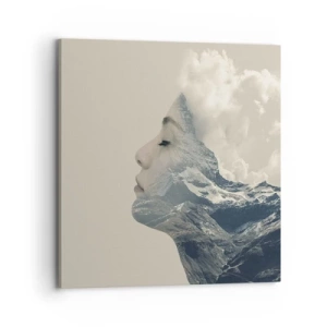 Quadro em tela - A beleza dos elementos da natureza - 70x70 cm