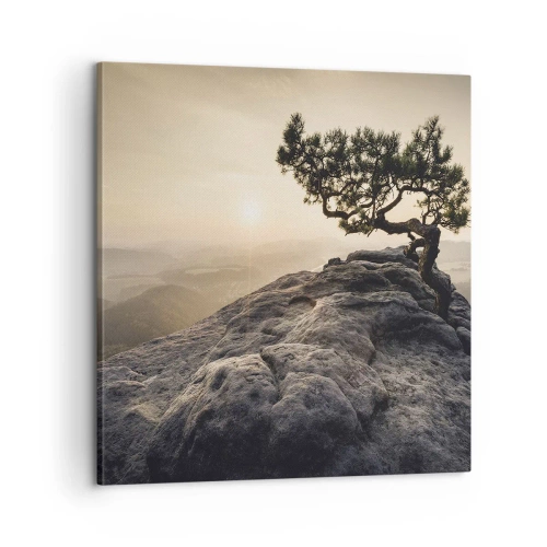 Quadro em tela - A vida ganha sempre - 60x60 cm