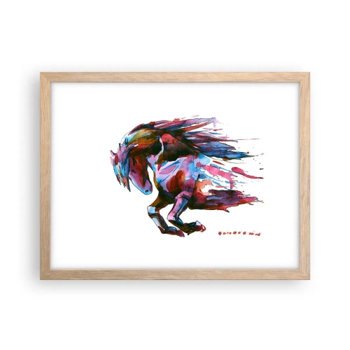 Pôster com moldura de carvalho claro - Em êxtase - 40x30 cm