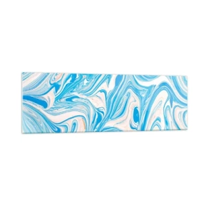 Quadro em vidro - Derramado em turquesa - 160x50 cm