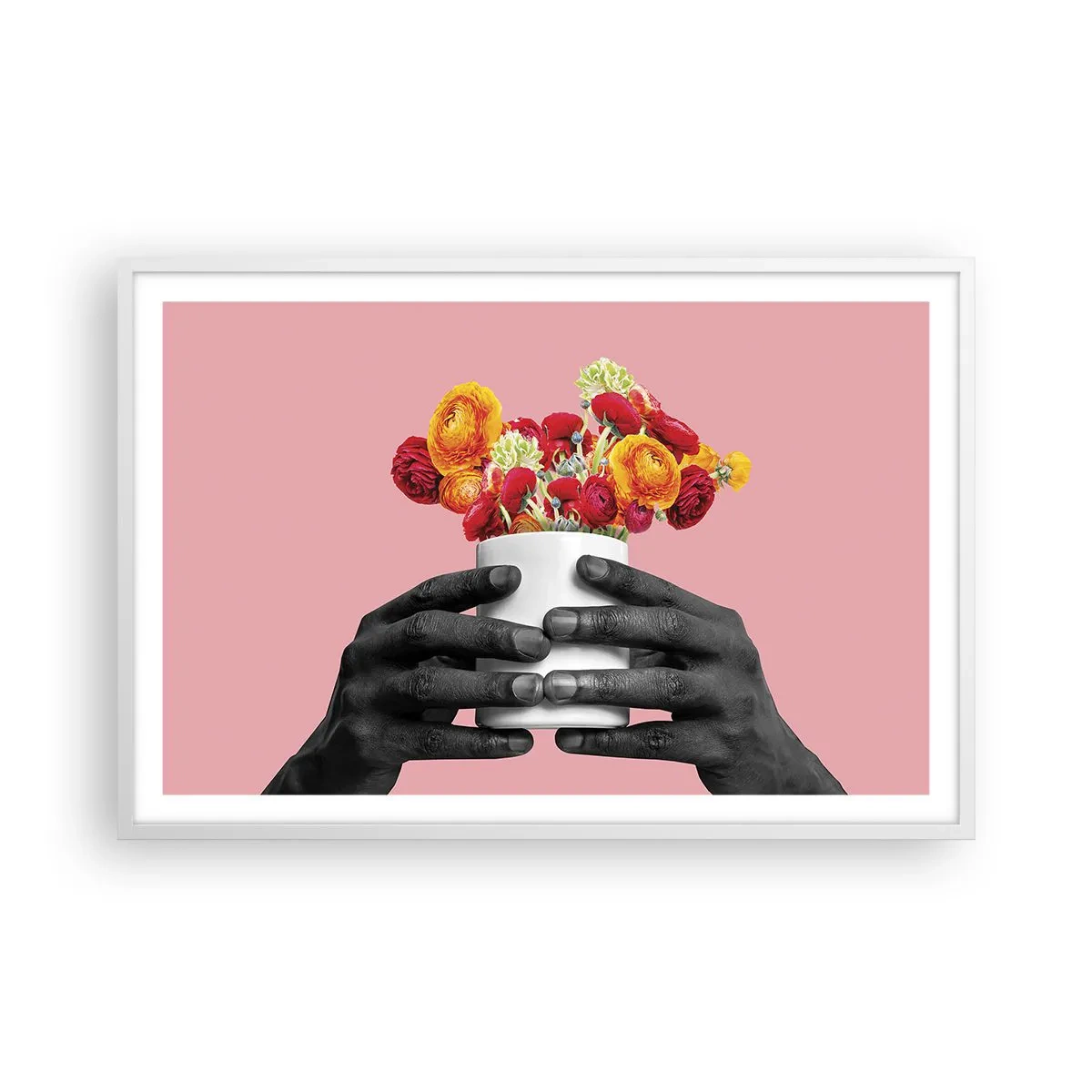 Pôster em moldura branca - A apoteose da vida - 91x61 cm