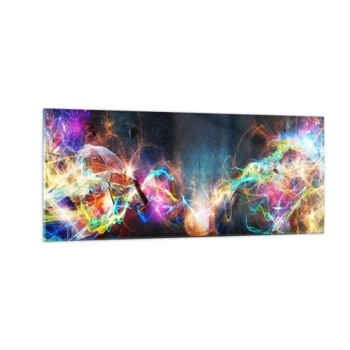 Quadro em vidro - Com alegria contra a escuridão - 100x40 cm