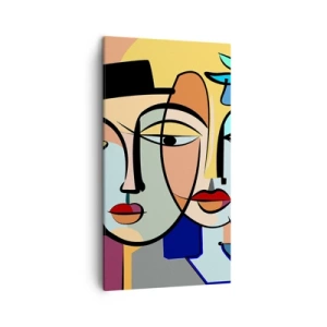 Quadro em tela - O randez vous de Picasso - 45x80 cm