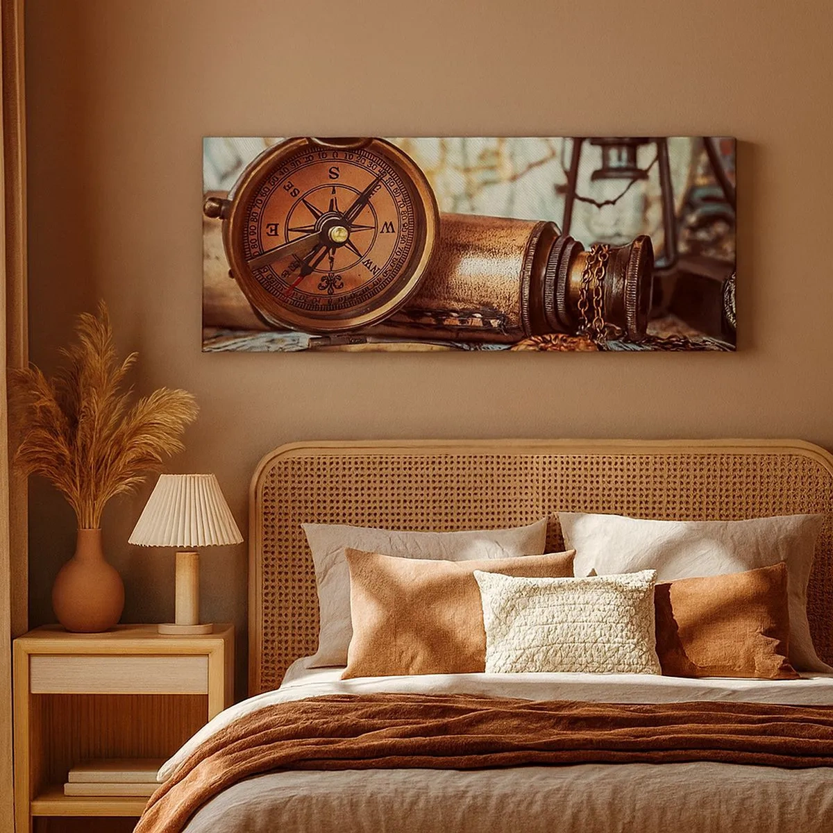 Quadro em tela - Uma aventura pirata no Caribe - 100x40 cm