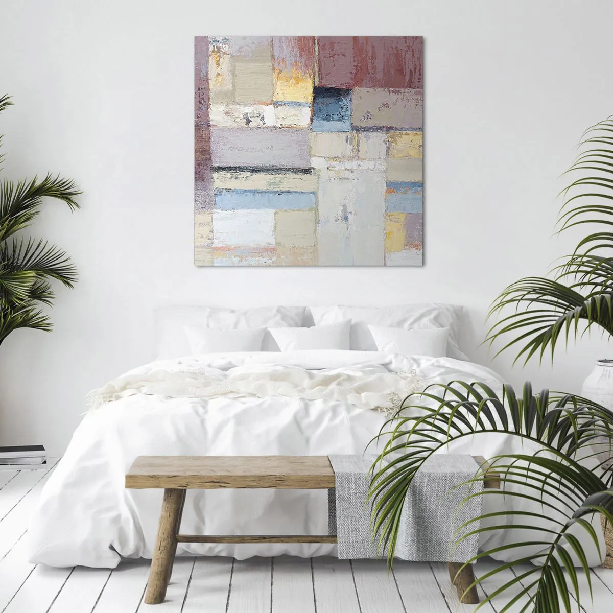 Quadro em tela - A paz da geometria - 60x60 cm