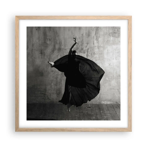 Pôster com moldura de carvalho claro - Cheio de paixão - 50x50 cm