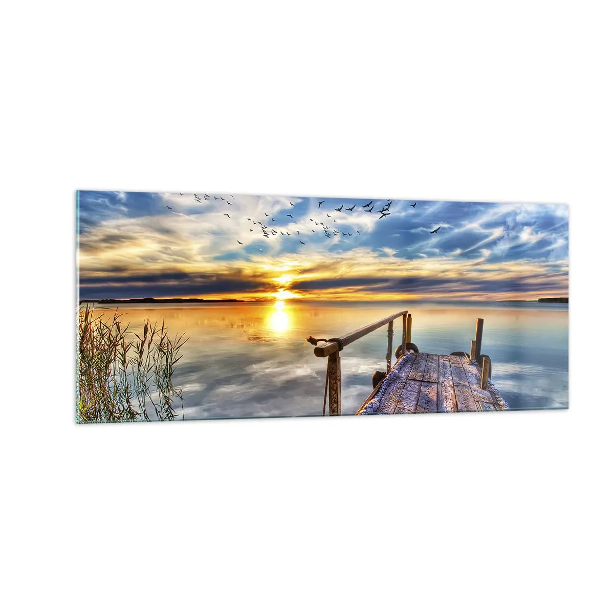 Quadro em vidro - O vento descansa - 100x40 cm
