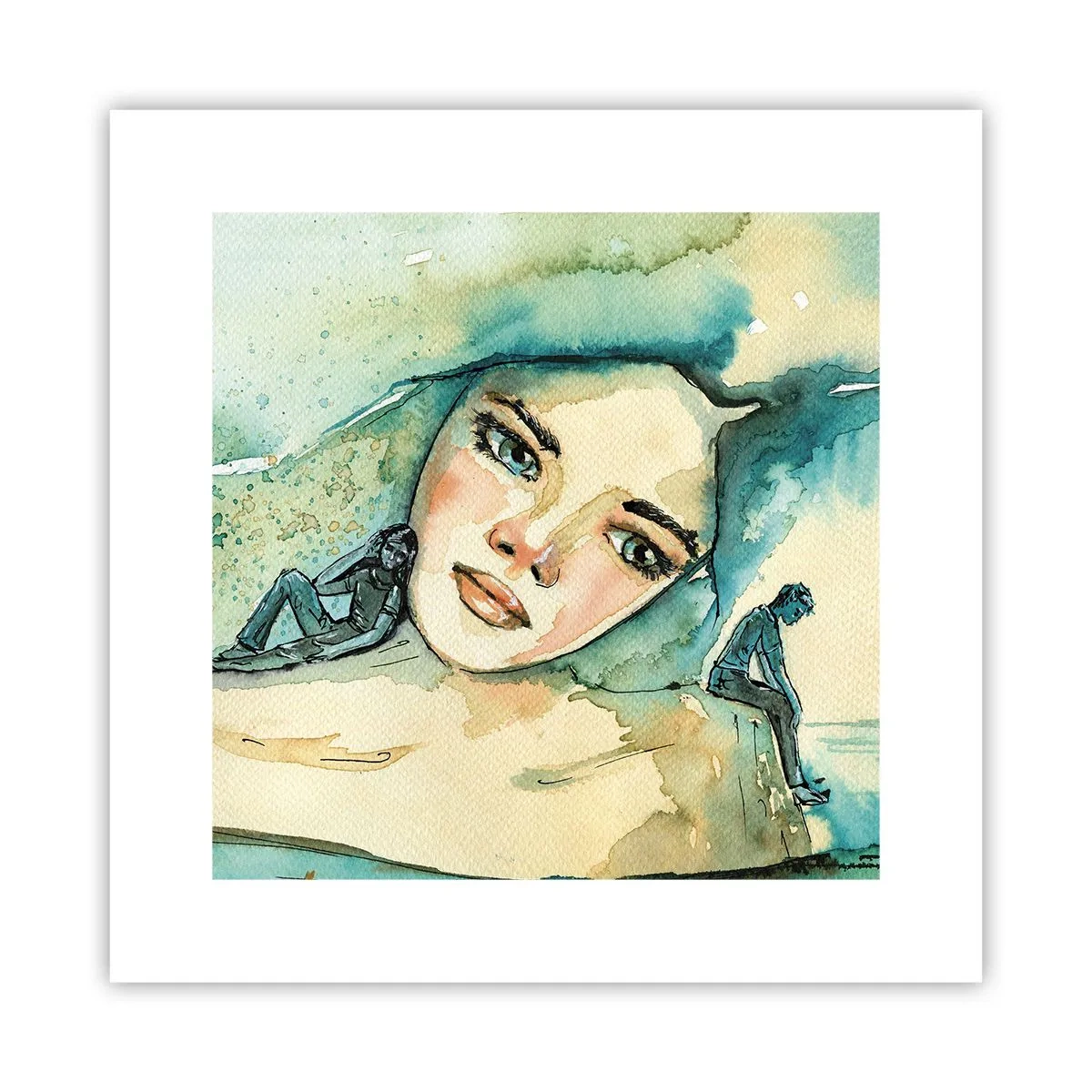 Pôster - Am I blue? - 30x30 cm