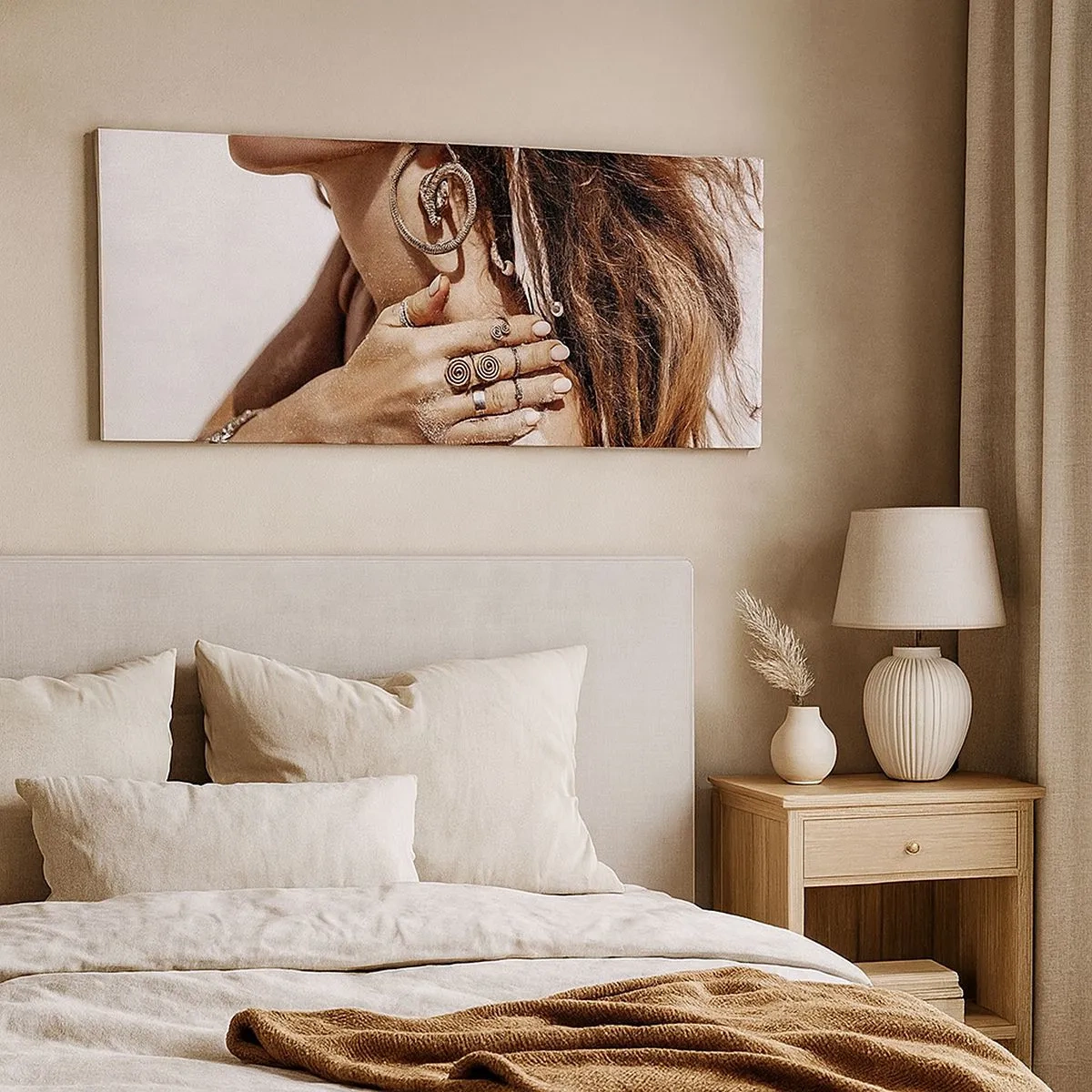 Quadro em tela - A rainha da praia selvagem - 100x40 cm