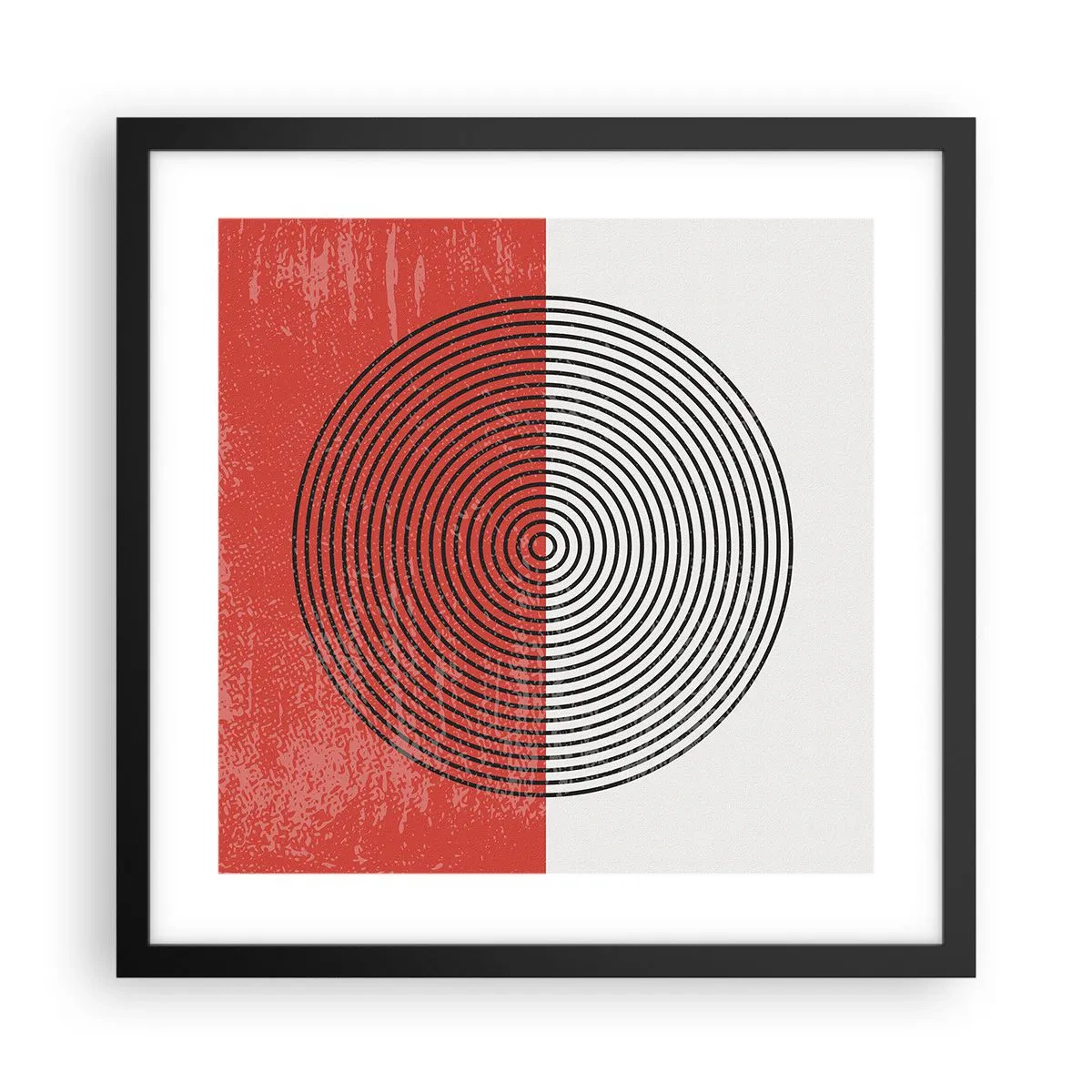 Pôster com moldura preta - Direto ao ponto - 40x40 cm