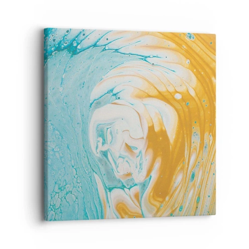 Quadro em tela - Vórtice em pastel - 30x30 cm