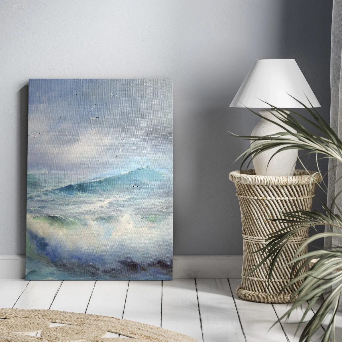 Quadro em tela - O vento uivava triunfalmente… - 55x100 cm