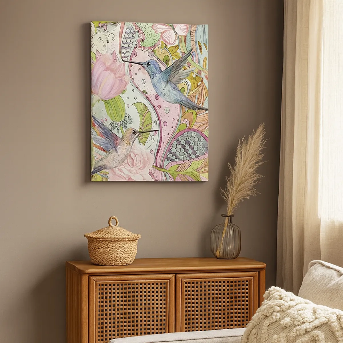 Quadro em tela - Emaranhados em trepadeiras - 50x70 cm