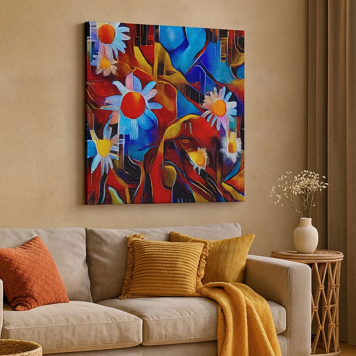 Quadro em tela - Cores da vida - 30x30 cm