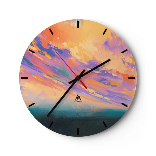 Relógio de parede - Relógio em vidro - A força da atração - 40x40 cm