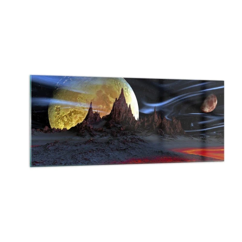 Quadro em vidro - Mundo desconhecido - 100x40 cm