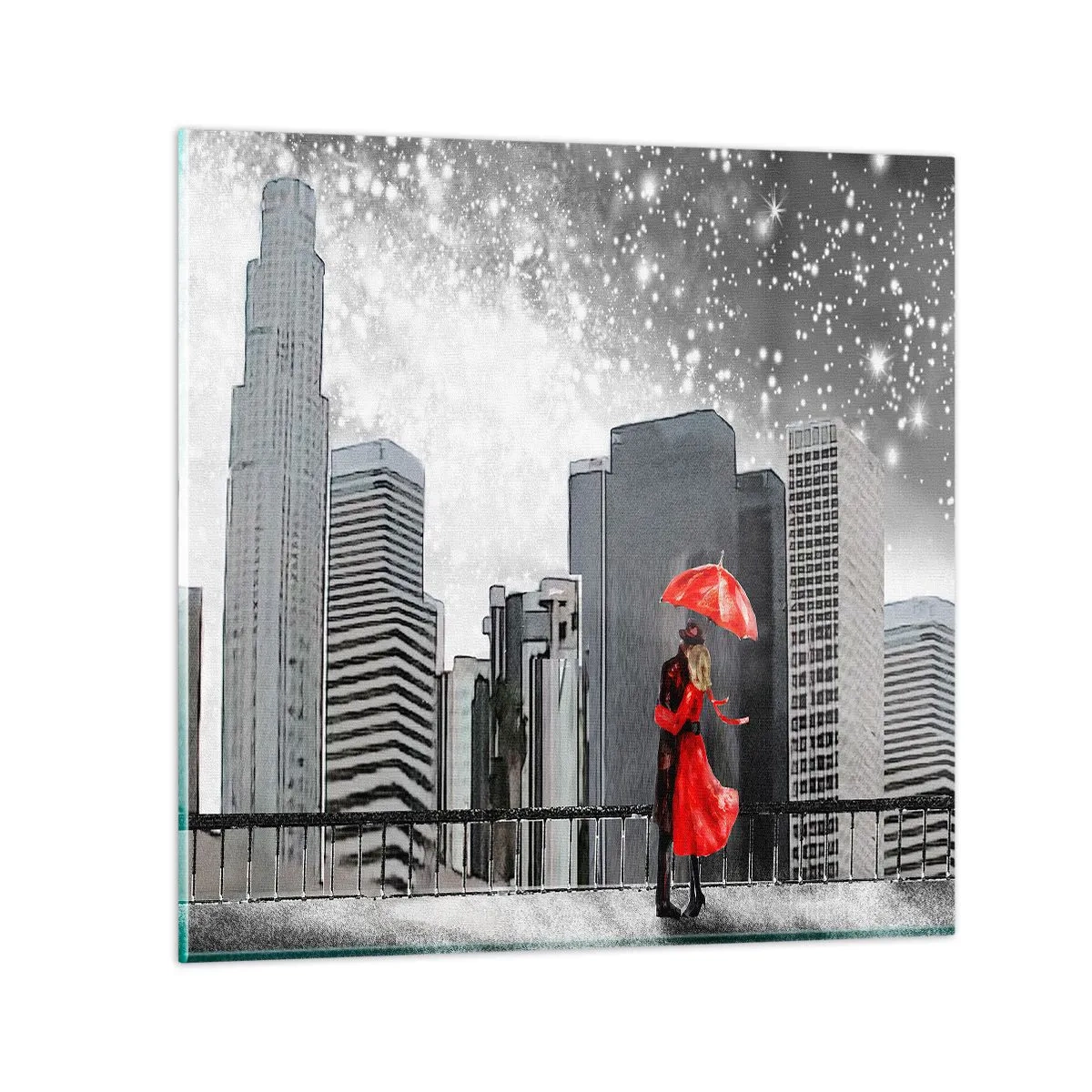 Quadro em vidro - O homem não é pedra - 60x60 cm