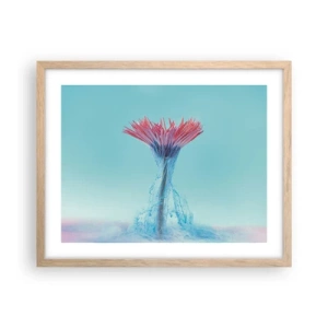 Pôster com moldura de carvalho claro - Num abraço revigorante - 50x40 cm