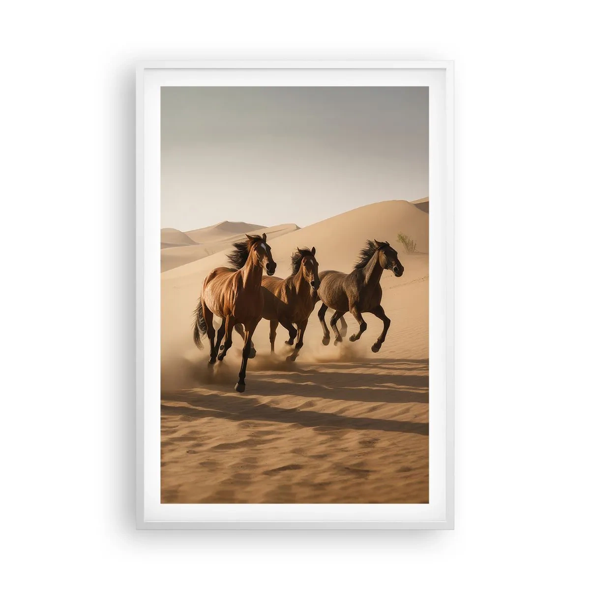 Pôster em moldura branca - Livre como o vento - 61x91 cm