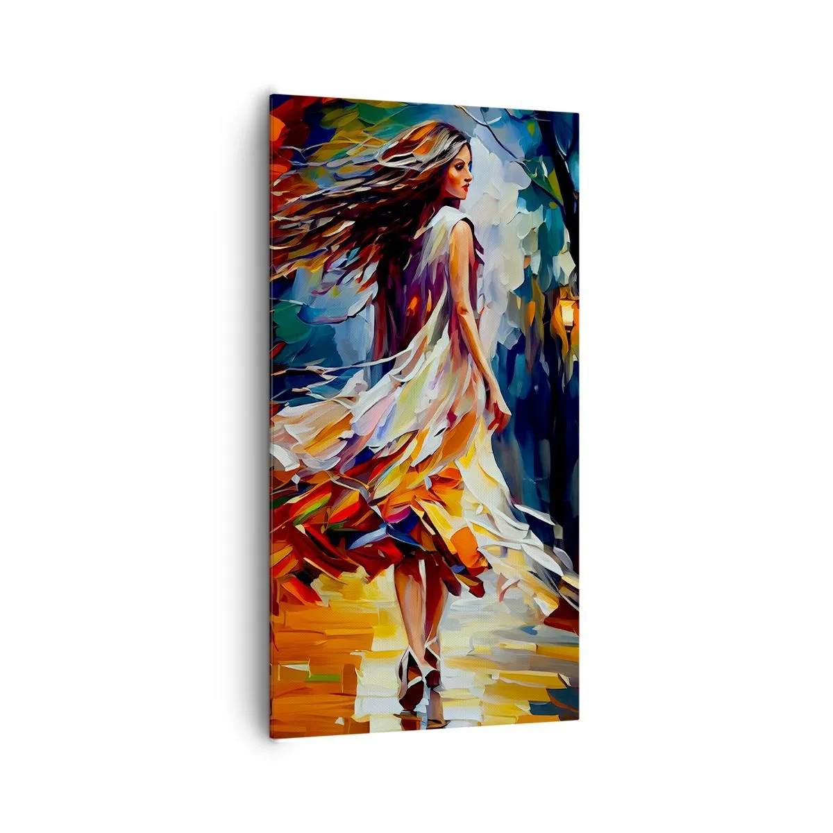 Quadro em tela - Garota outono - 65x120 cm