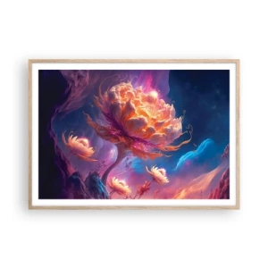 Pôster com moldura de carvalho claro - Outro mundo - 100x70 cm