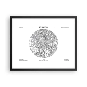 Pôster com moldura preta - Anatomia de Cracóvia - 50x40 cm