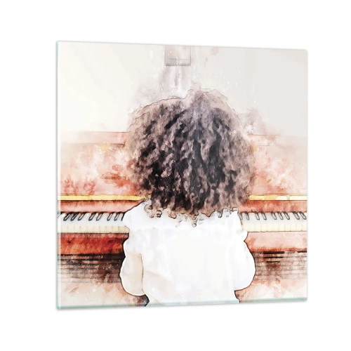 Quadro em vidro - Num mundo novo - 60x60 cm