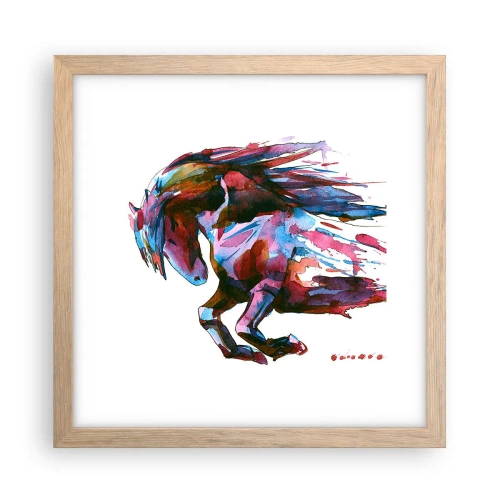 Pôster com moldura de carvalho claro - Em êxtase - 30x30 cm