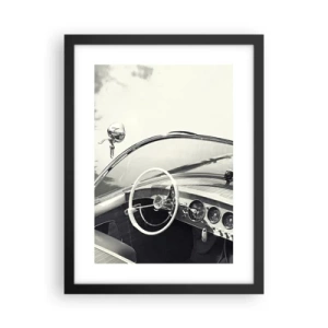 Pôster com moldura preta - Tempo para os ricos - 30x40 cm