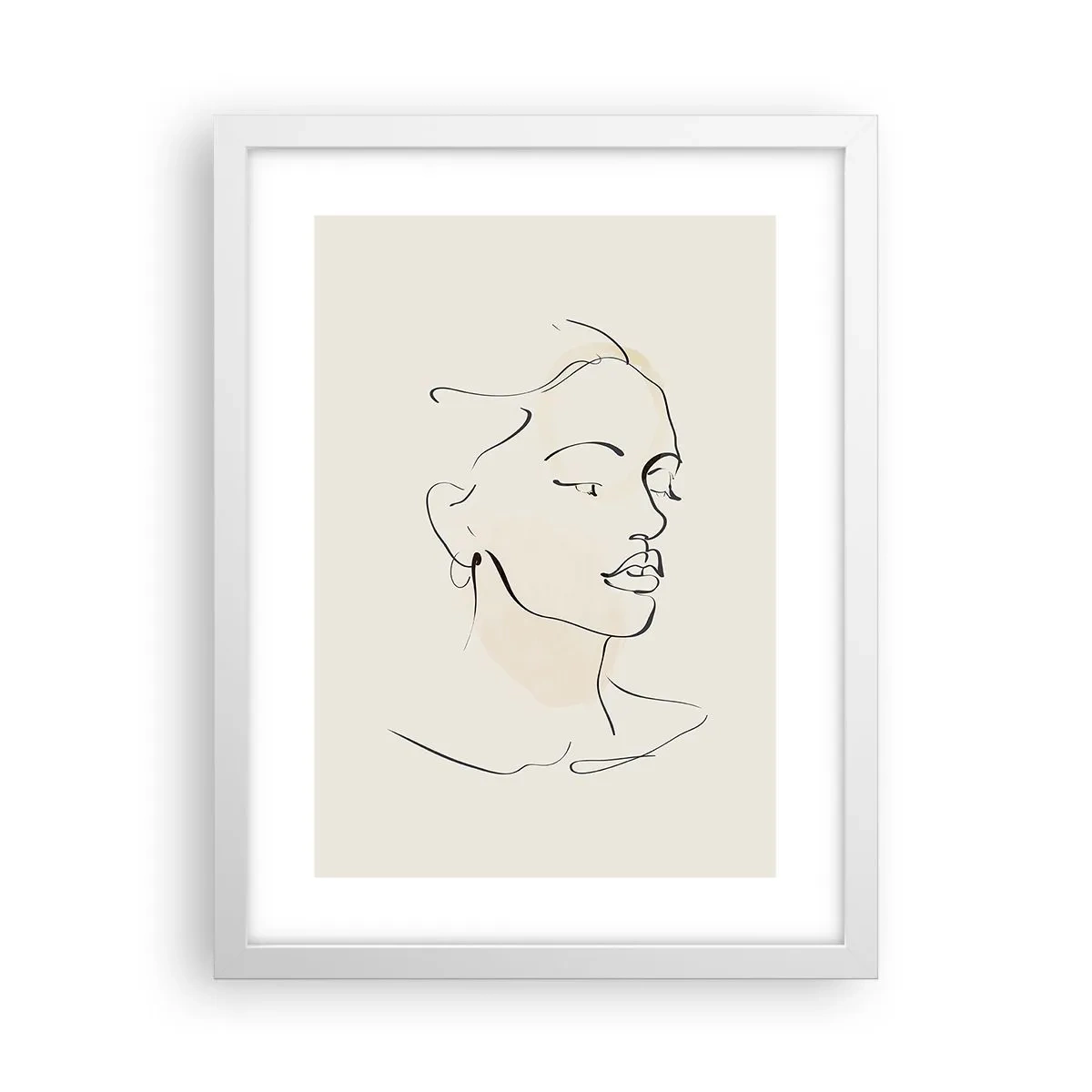 Pôster em moldura branca - Uma certa linha - 30x40 cm