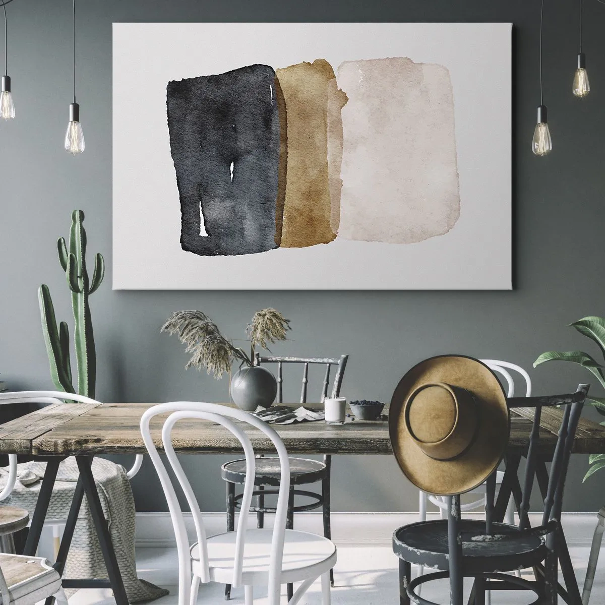 Quadro em tela - Composição das cores da terra - 100x70 cm