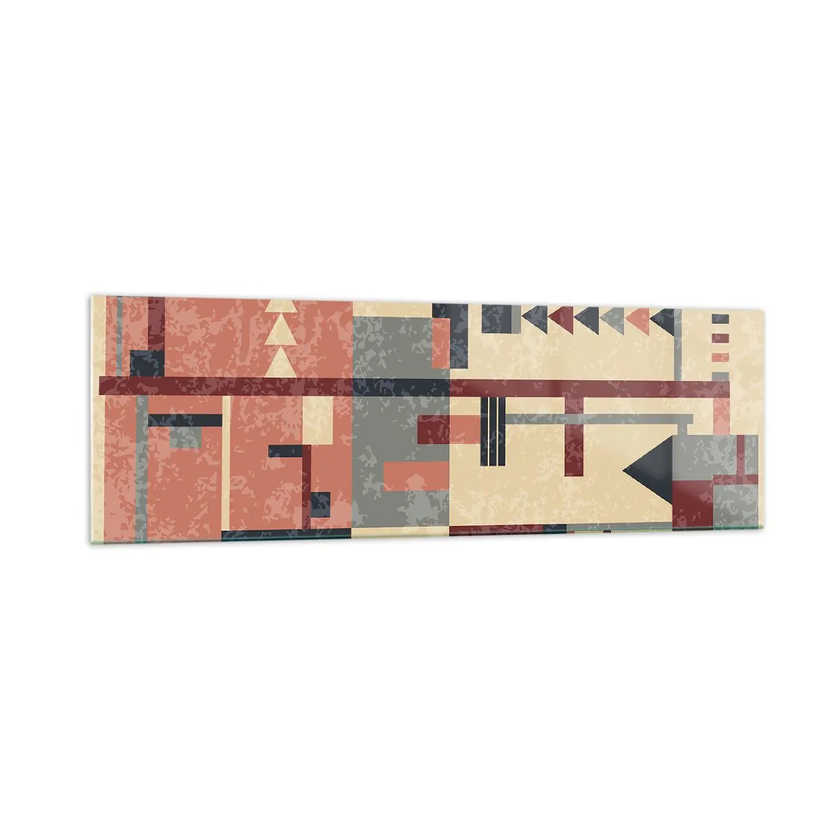 Quadro em vidro - Combinação de verticais e horizontais - 160x50 cm