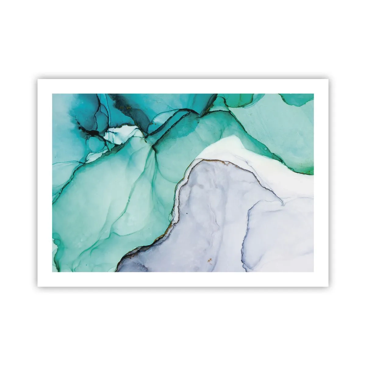Pôster - Estudo em turquesa - 70x50 cm