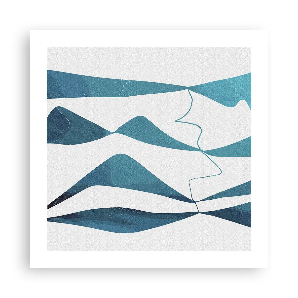 Pôster - Abstração: composto turquesa - 50x50 cm