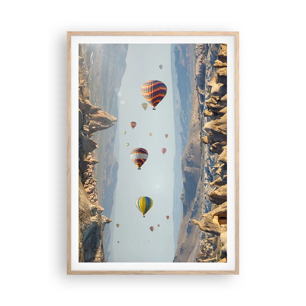 Pôster com moldura de carvalho claro - Tudo é possível aqui - 70x100 cm