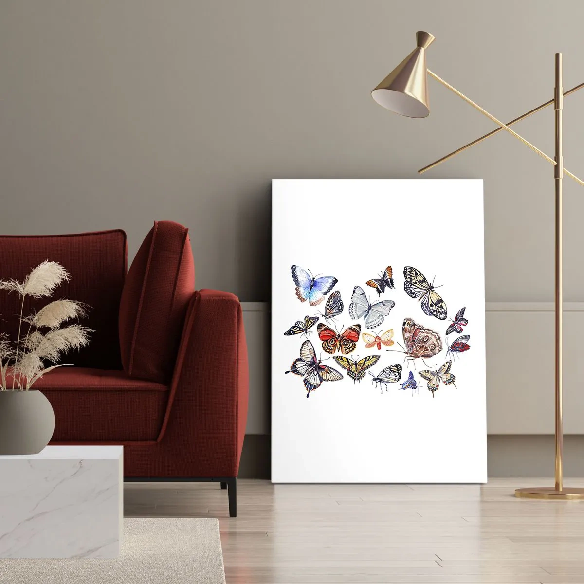 Quadro em tela - Enxame colorido - 55x100 cm