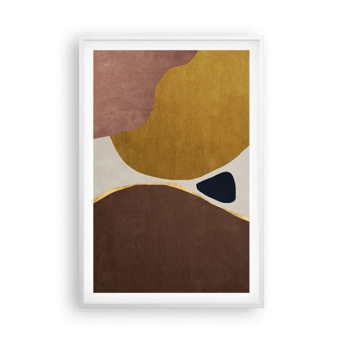 Pôster em moldura branca - Abstração – um lugar no espaço - 61x91 cm