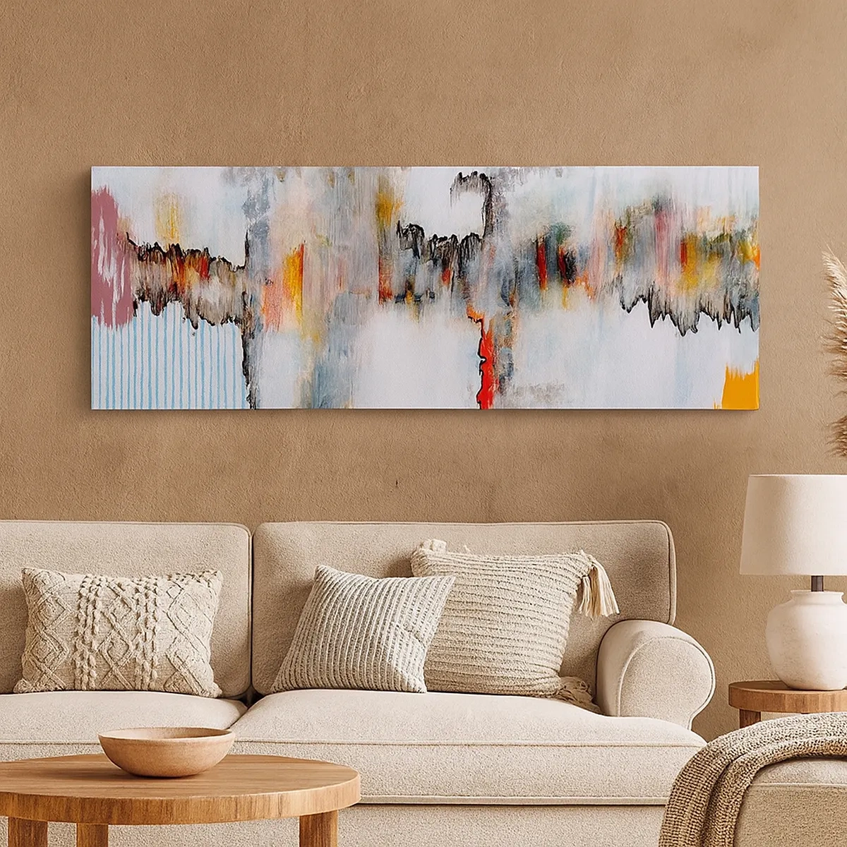 Quadro em tela - Com um palito na água - 30x30 cm