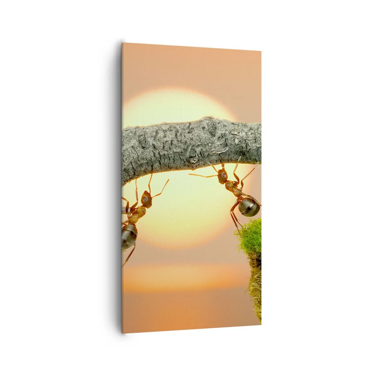 Quadro em tela - Trabalho alegre e colaborativo - 65x120 cm