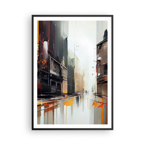 Pôster com moldura preta - Dia chuvoso - 70x100 cm