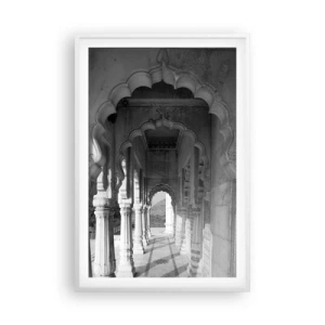 Pôster em moldura branca - Contos de fadas orientais acontecem aqui - 61x91 cm