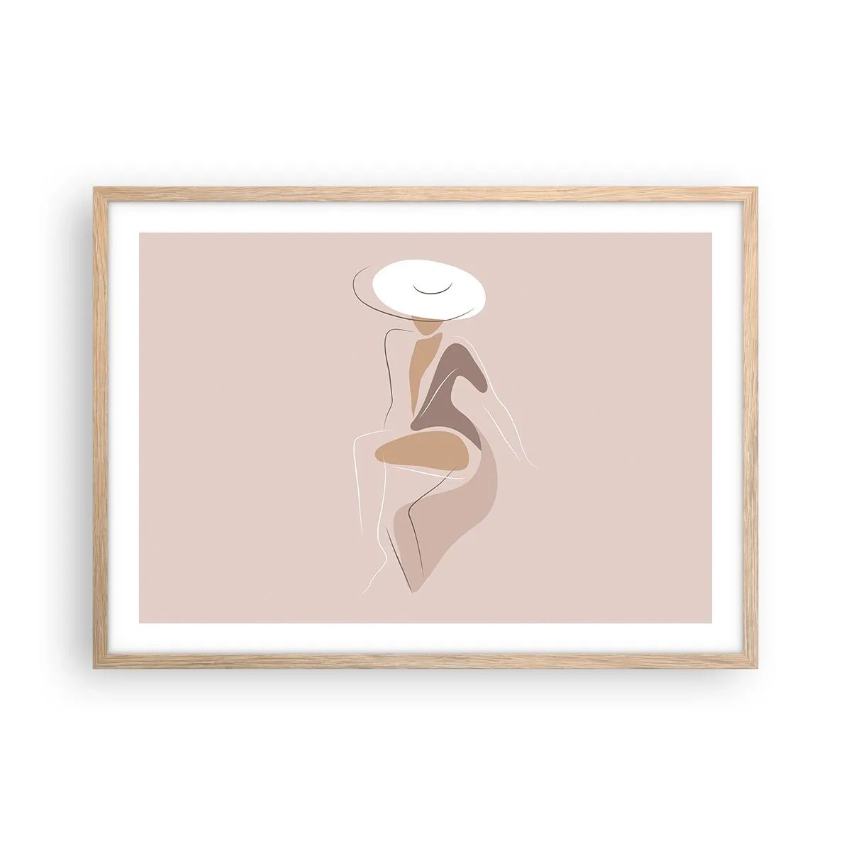 Pôster com moldura de carvalho claro - Ser uma dama - 70x50 cm
