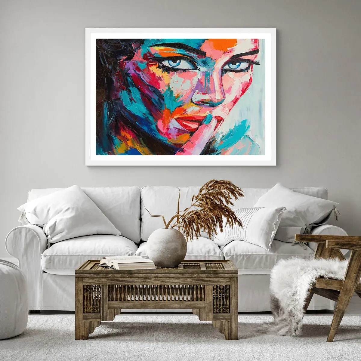 Pôster em moldura branca - O nosso primeiro segredo - 100x70 cm